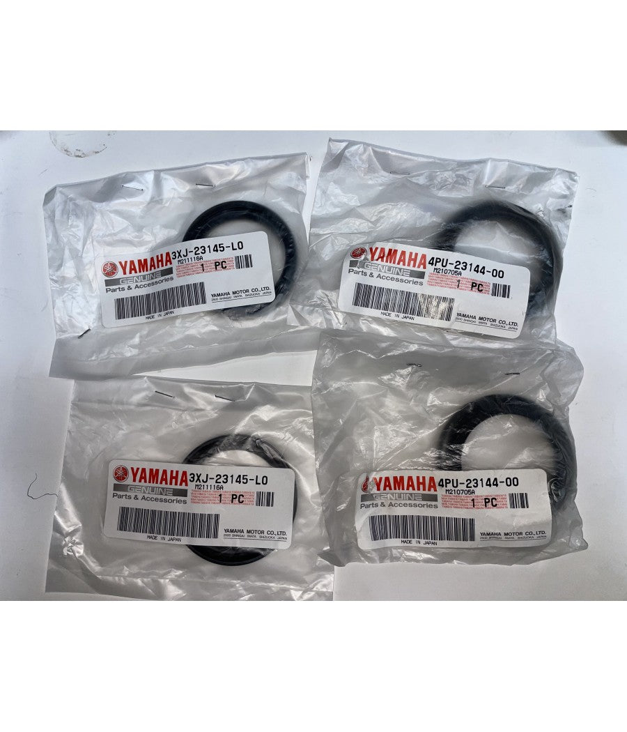 2 OIL SEALS AND 2 ORIGINAL FORK DUST SEALS YAMAHA XT 660 660 R MT 03 TT 600 E