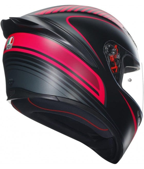 AGV K1 S WARMUP BLACK/PINK HELMET - FULL FULL MOTORCYCLE HELMET E2206