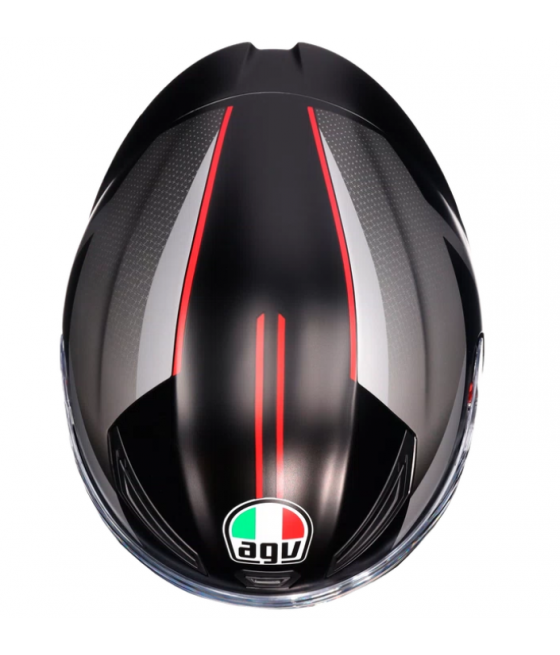 AGV K1 S LAP HELMET MATT BLACK/GREY/RED - FULL FULL MOTORCYCLE HELMET E2206