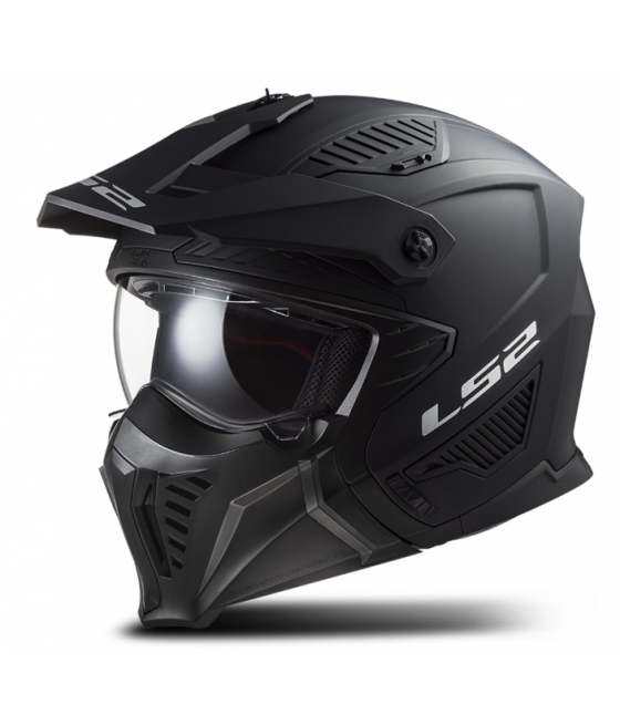 Motorcycle Jet Helmet Ls2 OF606 DRIFTER TRIALITY BLACK