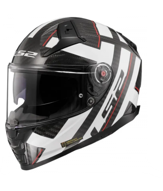 Full Face Helmet Ls2 FF811 Vector II Carbon Solid Gloss Black