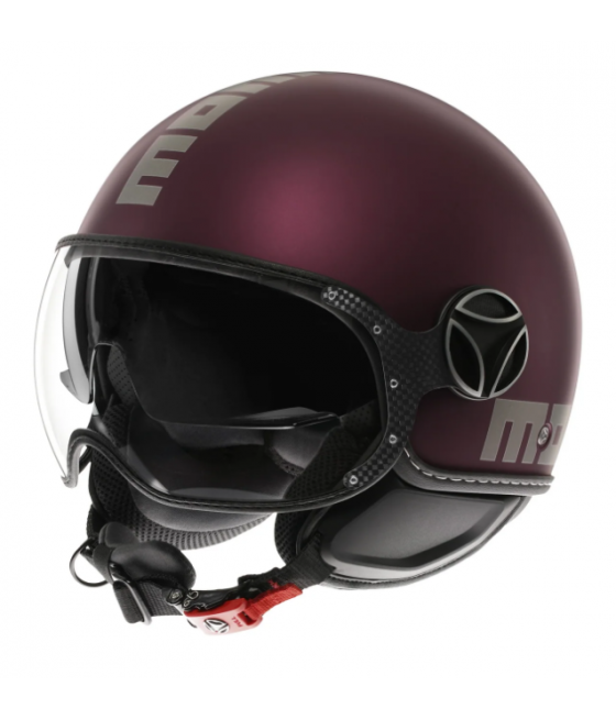 JET HELMET MOMO DESING FGTR EVO UNISEX E2206 MATT AMARENA / SILVER