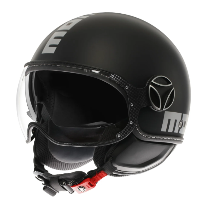 JET HELMET MOMO DESING FGTR EVO UNISEX E2206 MATT BLACK / SILVER