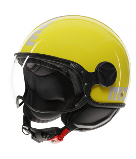 MOMO DESING motorcycle jet helmet FGTR CLASSIC Mono E2206 CANDY YELLOW / WHITE