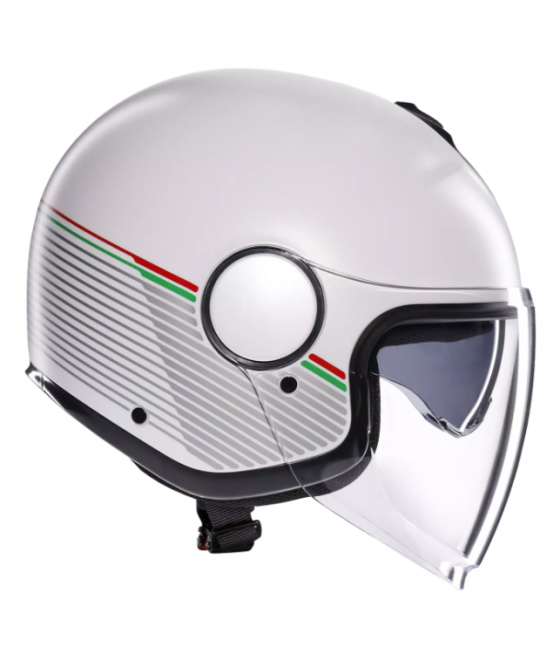 ETERES CAPOLIVERI BLANCO MATE/ITALIA - CASCO AGV MOTO JET E2206