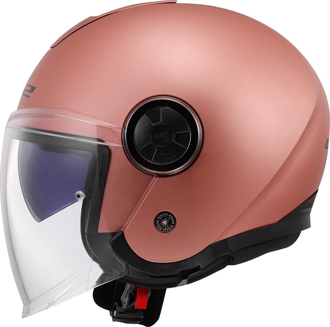LS2, Casco Moto Jet CLASSY SOLID Gold Pink ROSA