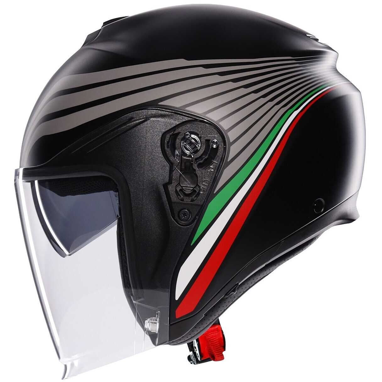 Casco Moto Jet AGV IRIDES BOLOGNA Negro Mate Tricolor
