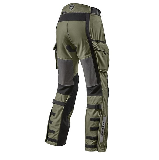 Revit CAYENNE PRO Perforated Fabric Motorcycle Pants Green Black