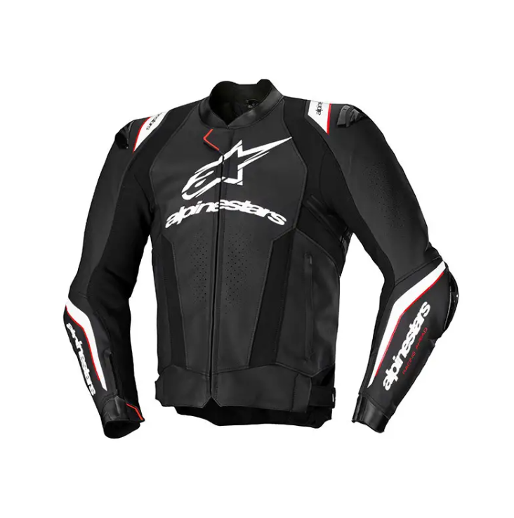 Alpinestars MISSILE V3 Leather Motorcycle Jacket Black White Red Fluorescent