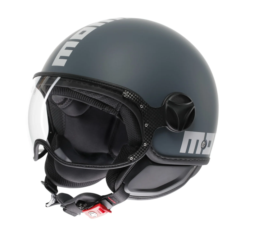 MOMO DESING jet FGTR CLASSIC Candy E2206 motorcycle helmet Teal / white