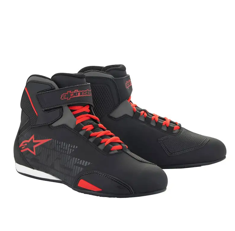 Alpinestars Sektor motorcycle shoes black bright red