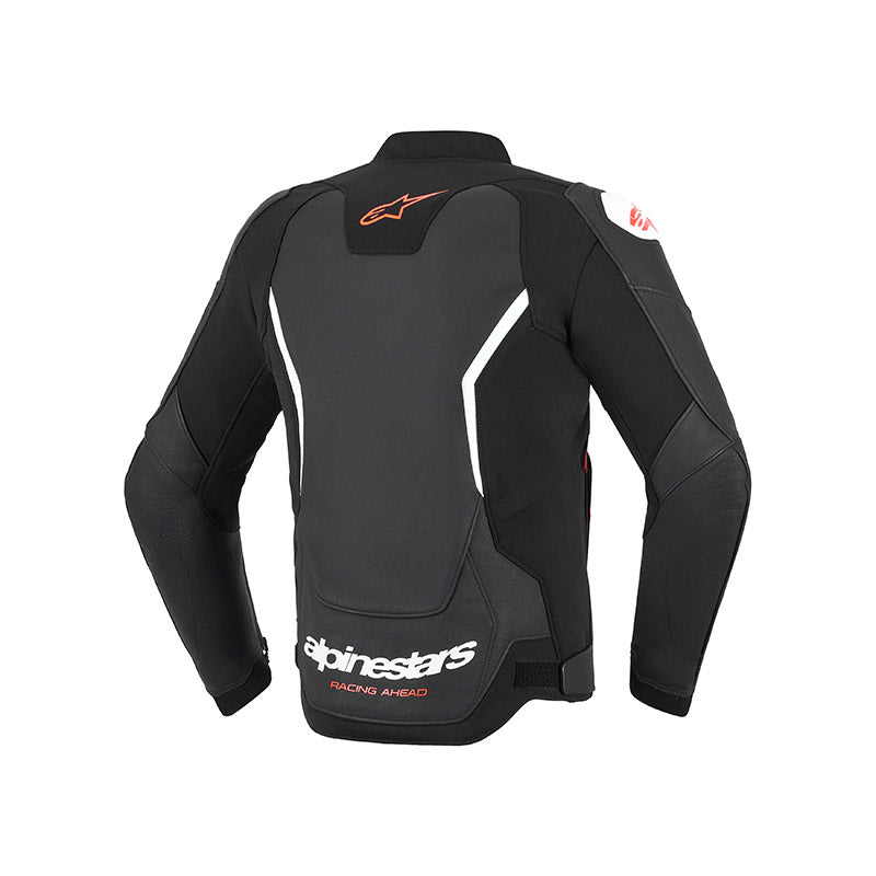 Giacca Pelle Alpinestars GP Force V2 nero bianco
