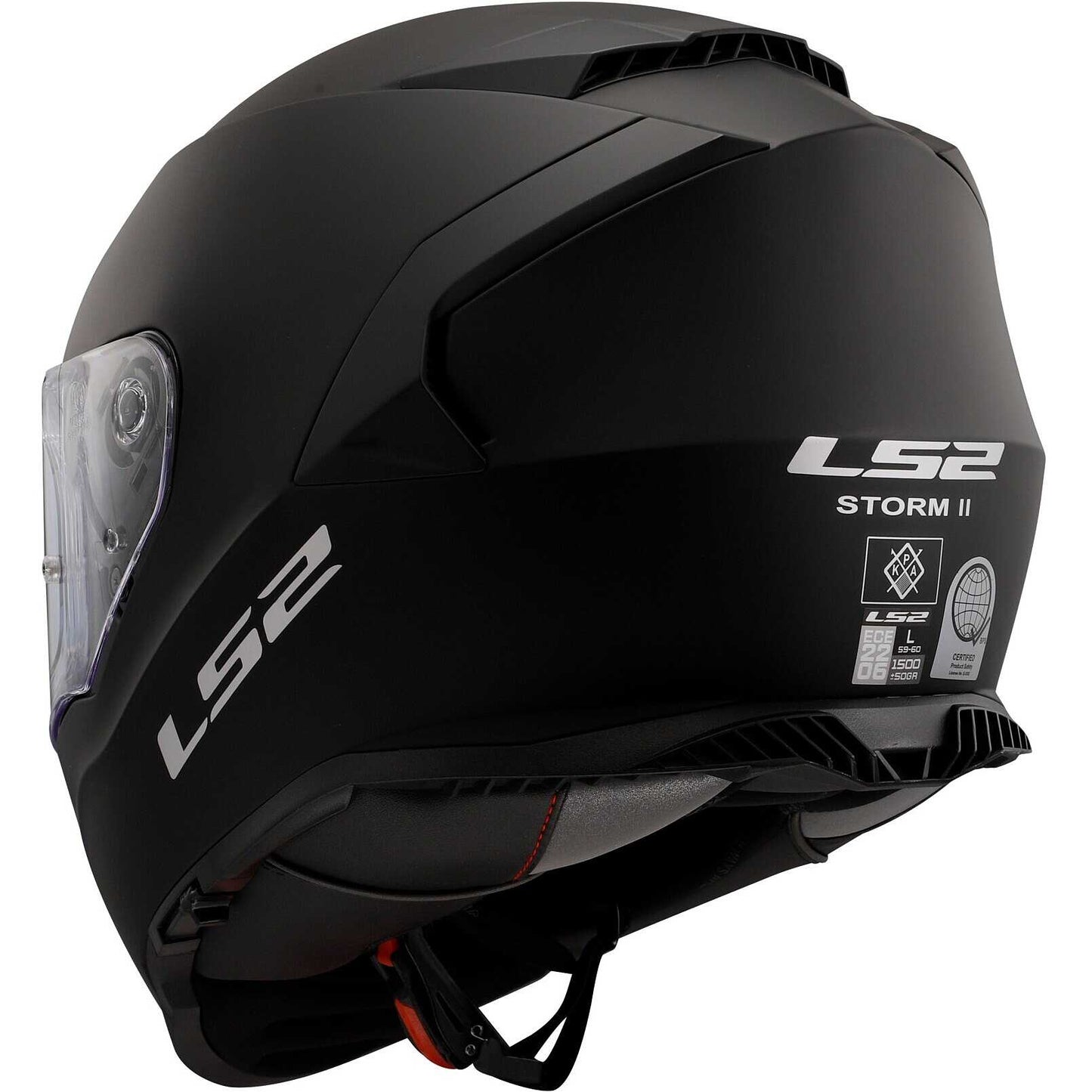 LS2 FF800 STORM 2 Solid Full Face Motorcycle Helmet, Matte Black