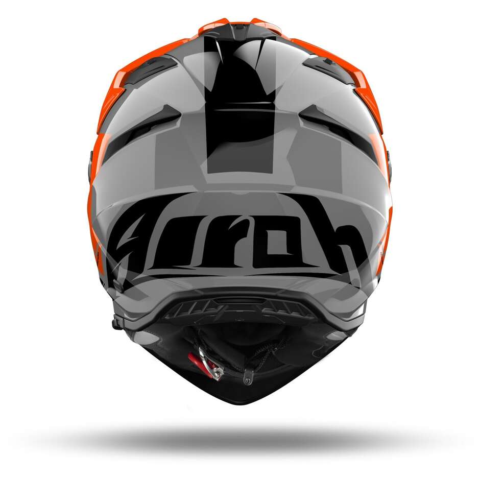 Casco Moto Adventure Airoh BANDIT TUNE Arancio Lucido