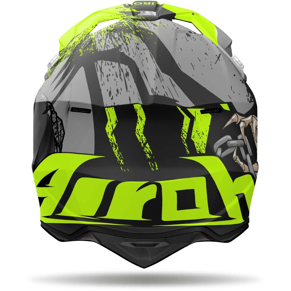 Casco Moto Cross Enduro Airoh WRAAAP DARKNESS Opaco