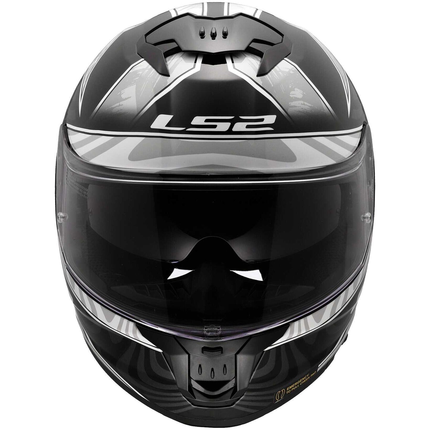 LS2 FF808 STREAM II GALDAM Full Face Motorcycle Helmet Black White