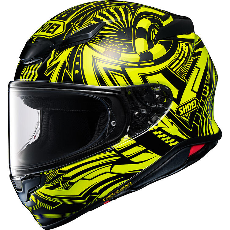 Casco integral de moto Shoei NXR2 Beaut TC3 amarillo y negro