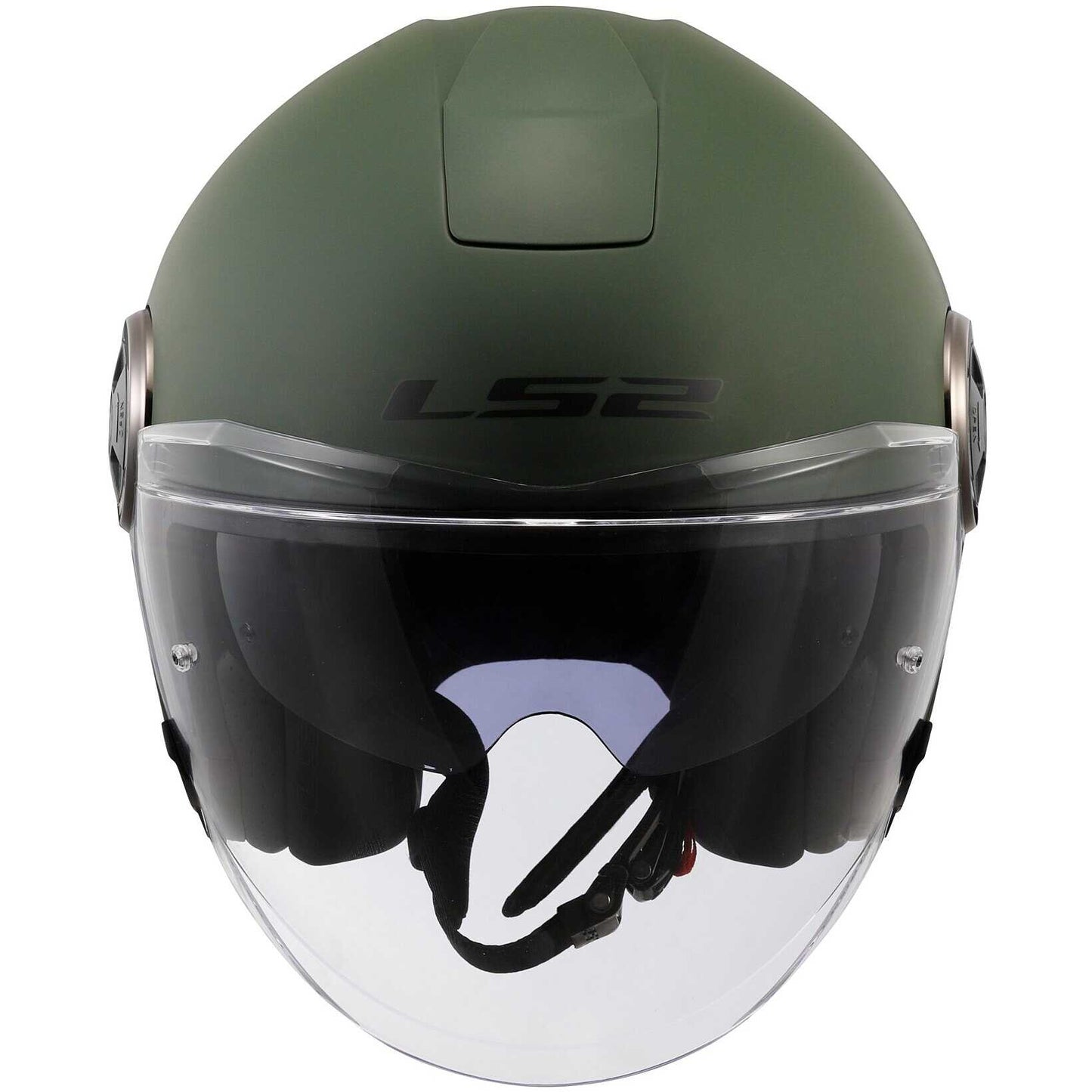 Casco Moto Jet Ls2 OF620 CLASSY SOLID Verde Militare Opaco