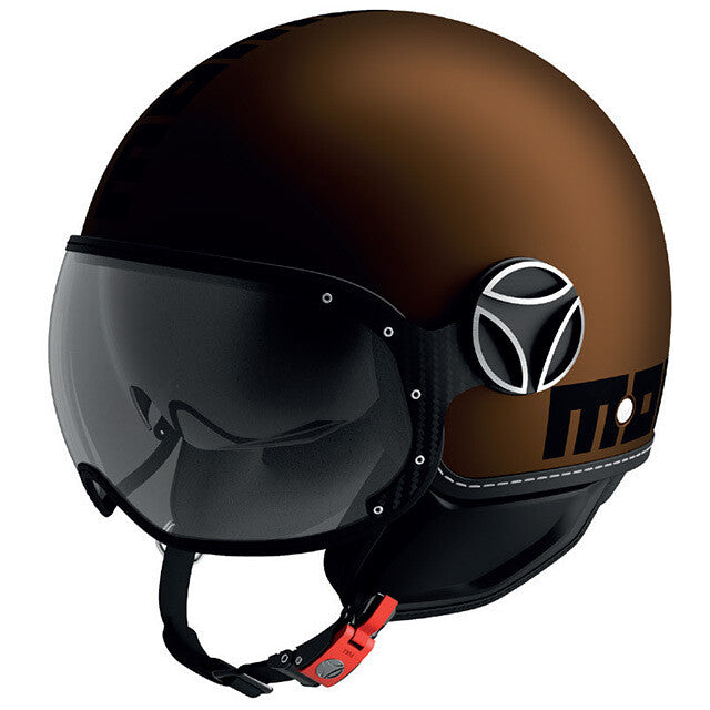 Casco Moto Jet Momo Design FGTR EVO Mono Espresso Opaco Nero