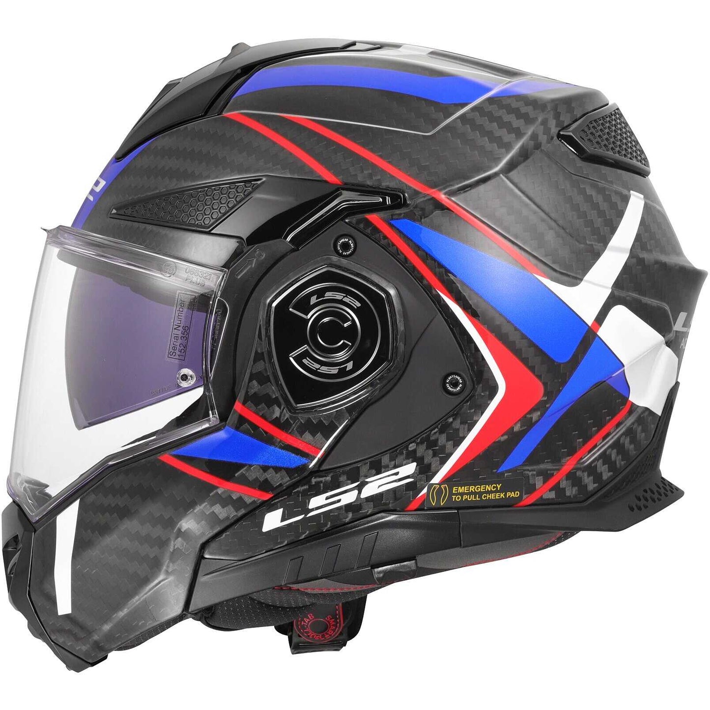 LS2 FF901 ADVANT XC FUTURE II Carbon Modular P/J Motorcycle Helmet White Blue