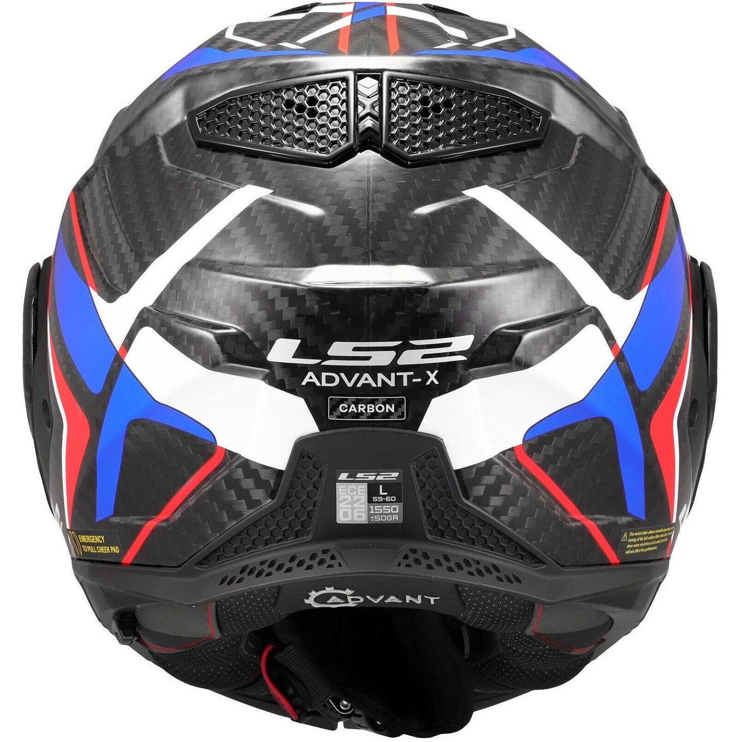 LS2 FF901 ADVANT XC FUTURE II Carbon Modular P/J Motorcycle Helmet White Blue
