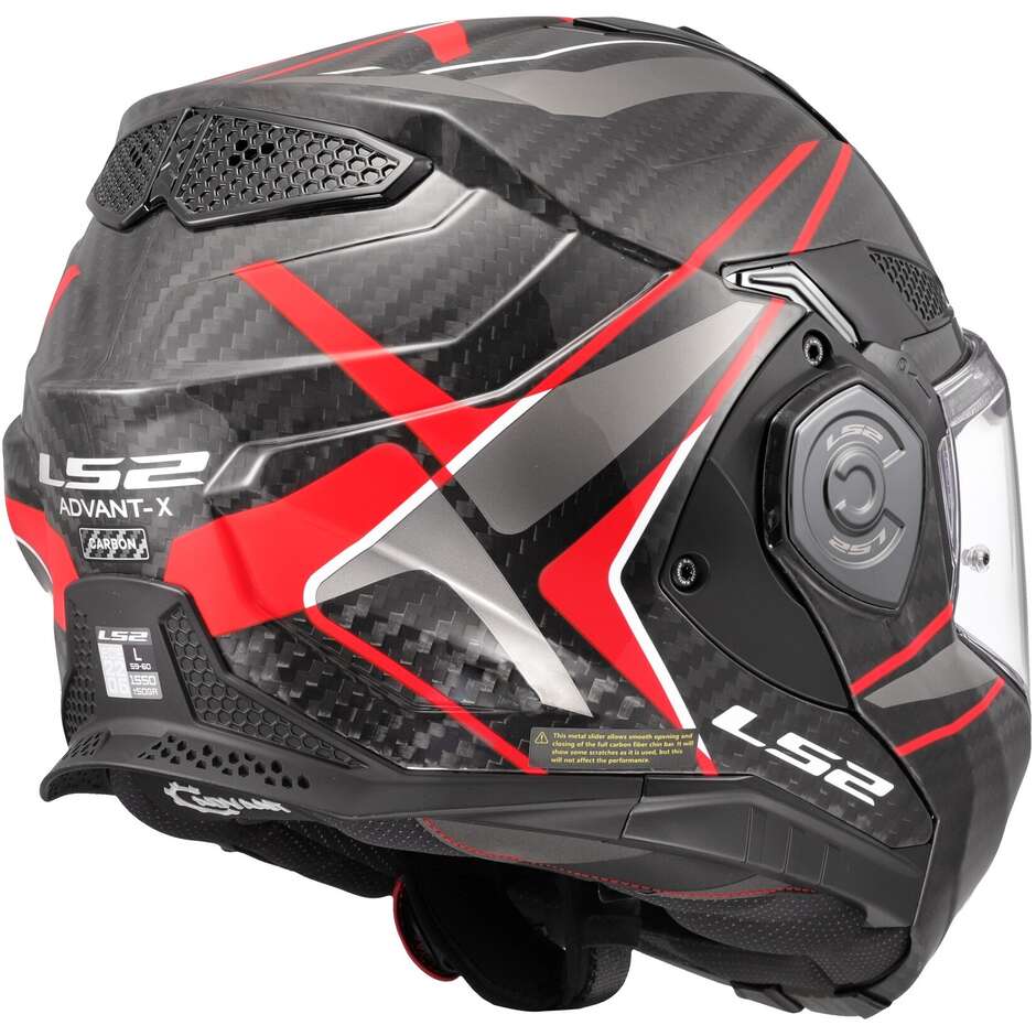 Modular Carbon Helmet Ls2 FF901 Advant XC Future Gloss Red