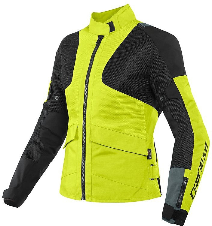 Dainese AIR TOURER Lady TEX Women's Motorcycle Touring Fabric Jacket Fluorescent Yellow Black