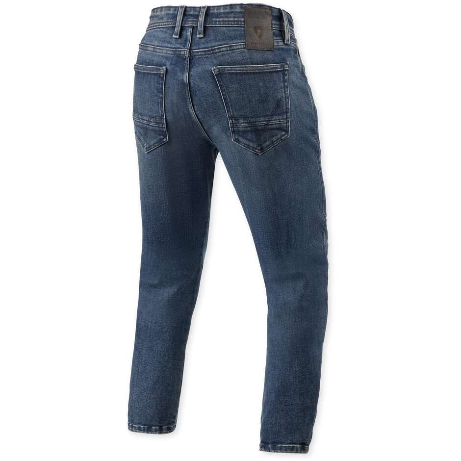 Jeans de moto Rev'it Detroit 3 Tapered Azul Medio Vintage L32