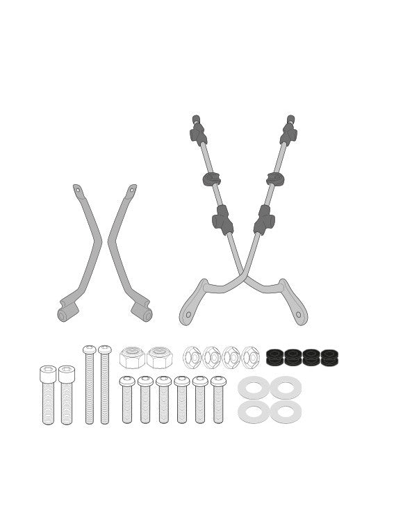 Kit Attacchi Givi A8206A per Parabrezza 8206A, GUZZI V7 850 STONE/SPECIAL