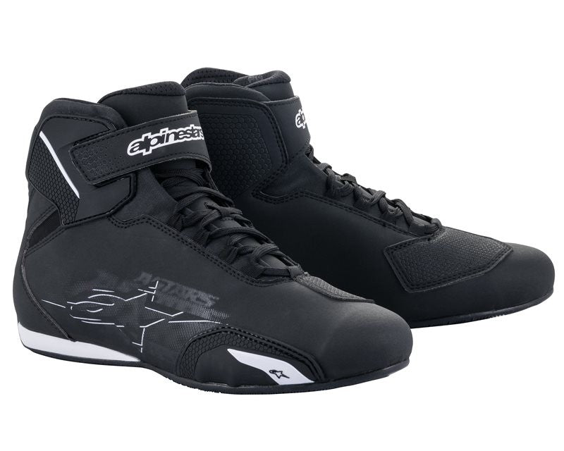 Alpinestars Sektor Shoes Technical Motorcycle Shoes Black White