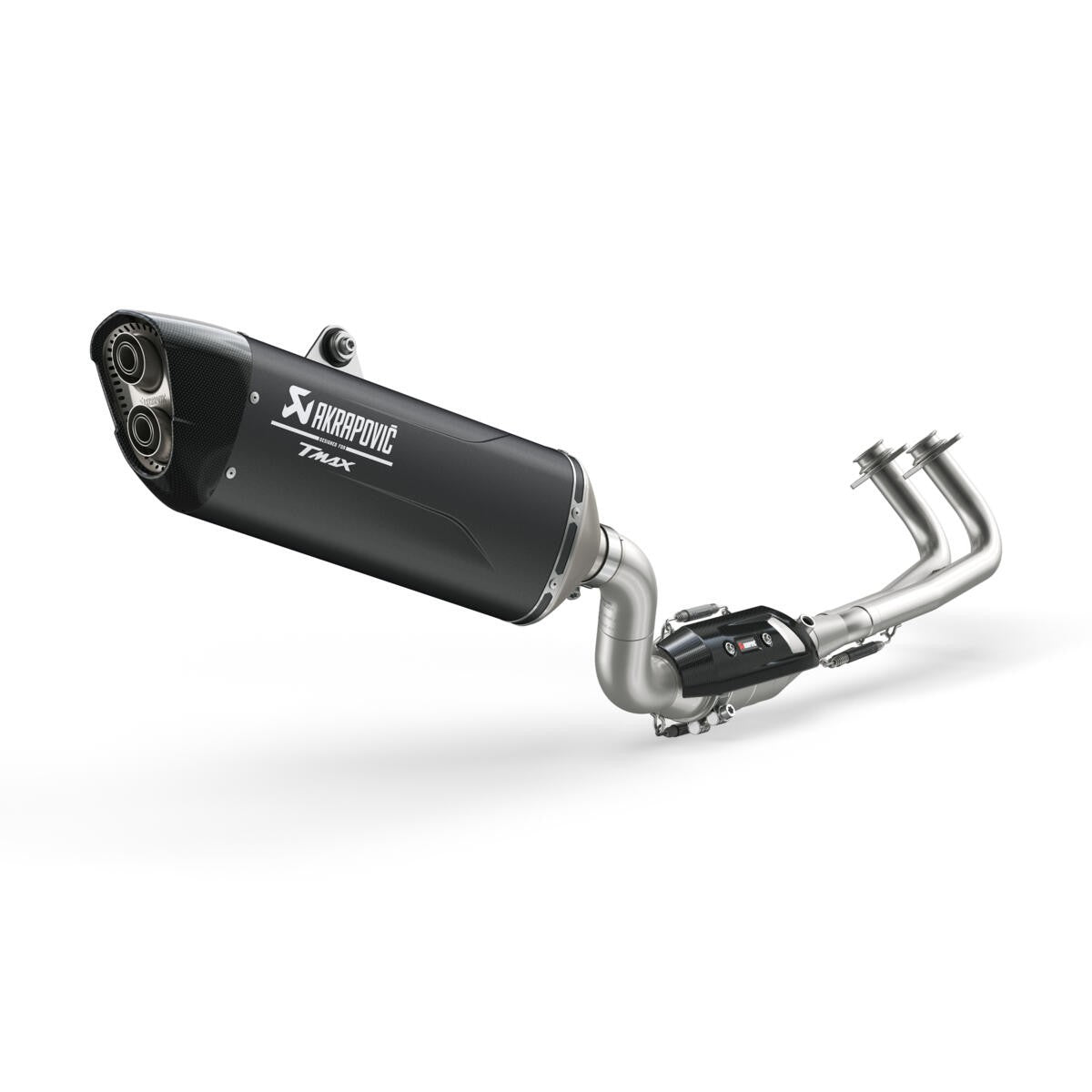 Akrapovic Full Exhaust System - Black Yamaha TMAX 560 2022 2023 2024