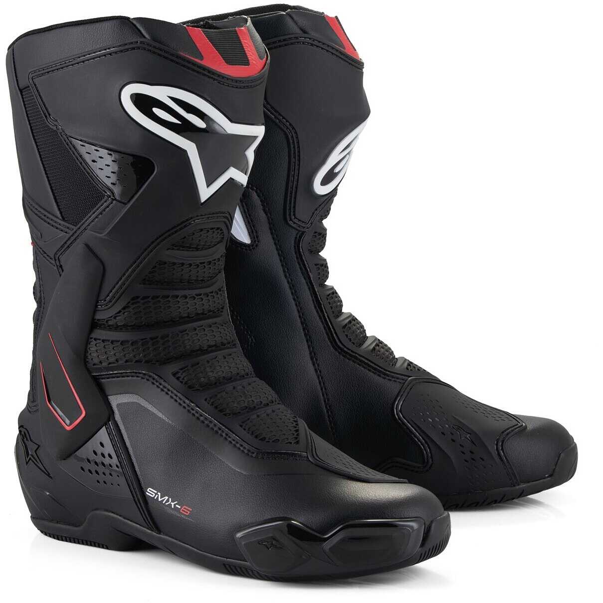 Alpinestars SMX-6 V3 Motorcycle Boots Black White Red
