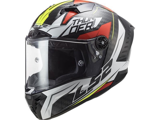 LS2 FF 805 Thunder casco moto racing Chase White Red