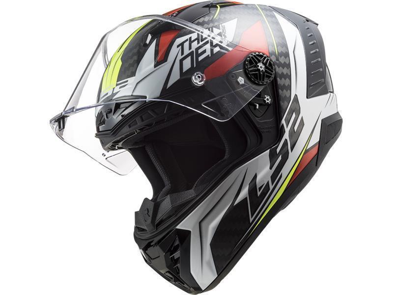 LS2 FF 805 Thunder casco moto racing Chase White Red