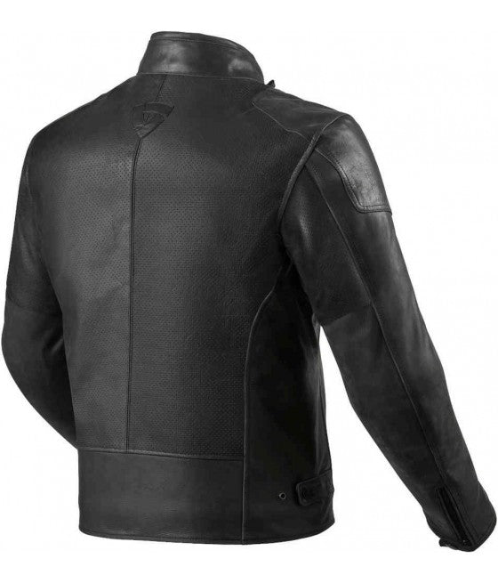 Chaqueta de cuero negra Sherwood Air de Revit