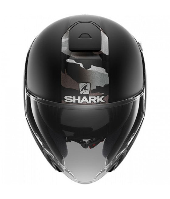 Shark CityCruiser Genom Mat Jet Helmet Black Silver Anthracite 