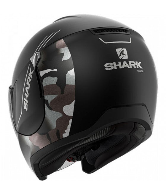 Shark CityCruiser Genom Mat Jet Helmet Black Silver Anthracite 