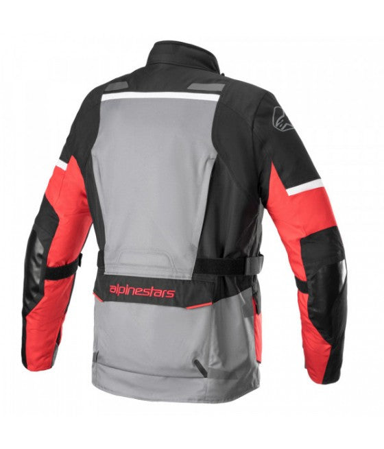 Chaqueta de moto Alpinestars ANDES V3 DRYSTAR Gris oscuro Negro Rojo brillante