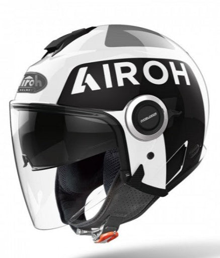 AIROH HELIOS UP WHITE GLOSS JET MOTORCYCLE HELMET