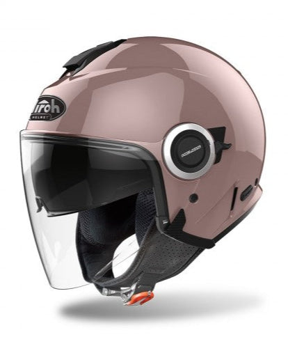 CASCO JET AIROH HELIOS METALLIC ROSE