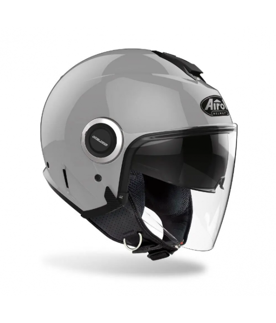 AIROH HELIOS CONCRETE GRAY GLOSS URBAN JET HELMET 