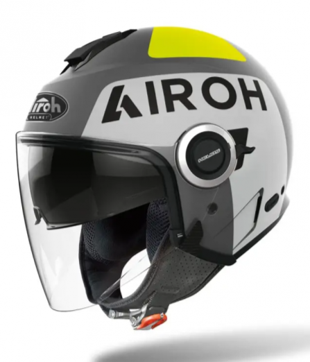 CASCO JET AIROH HELIOS UP GREY MATT