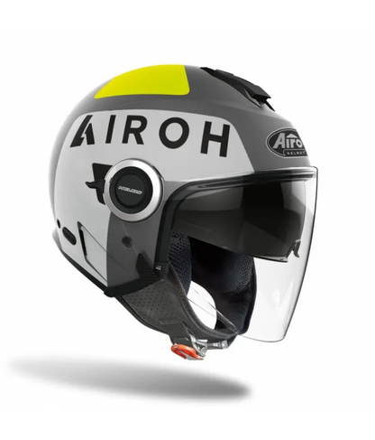 AIROH HELIOS UP GRAY MATT JET HELMET