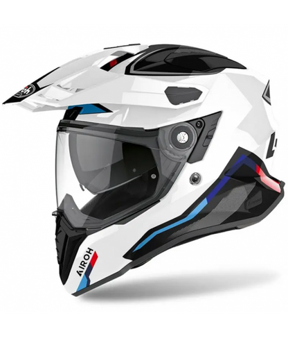 CASCO TOURING AIROH COMMANDER FACTOR BIANCO LUCIDO