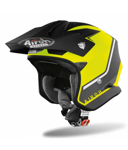 CASCO JET AIROH TRR S KEEN GIALLO OPACO