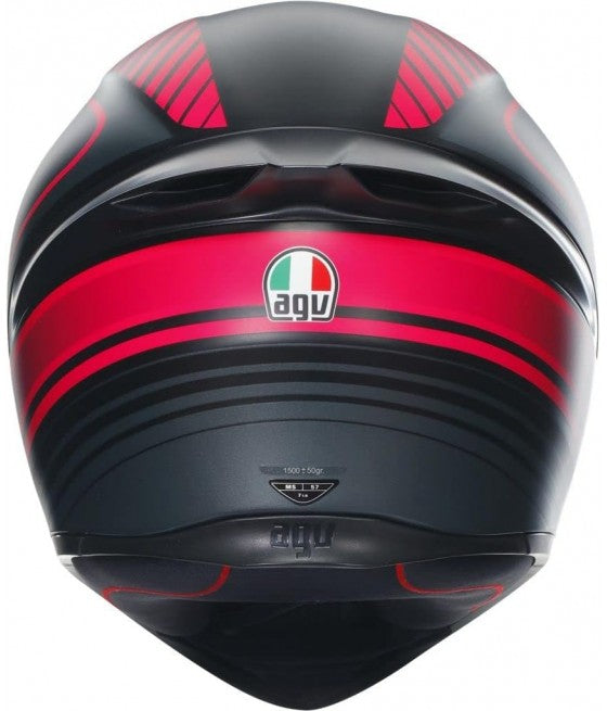 CASCO AGV K1 S WARMUP BLACK/PINK - CASCO MOTO INTEGRALE E2206