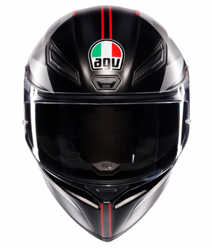 CASCO AGV K1 S LAP NEGRO MATE/GRIS/ROJO - CASCO INTEGRAL PARA MOTO E2206