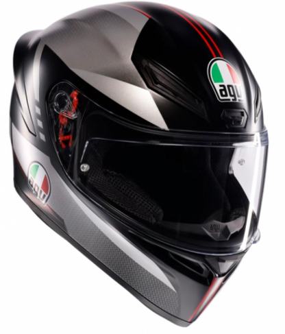 CASCO AGV K1 S LAP NEGRO MATE/GRIS/ROJO - CASCO INTEGRAL PARA MOTO E2206