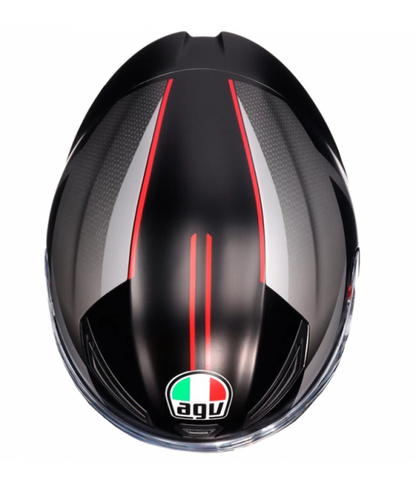 CASCO AGV K1 S LAP NEGRO MATE/GRIS/ROJO - CASCO INTEGRAL PARA MOTO E2206