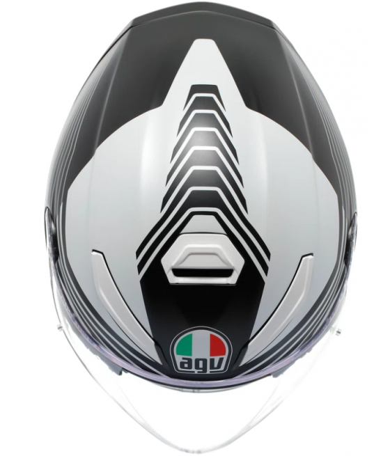 CASCO AGV K5 JET EVO CONTROL MATT BLACK/WHITE - CASCO MOTO JET E2206